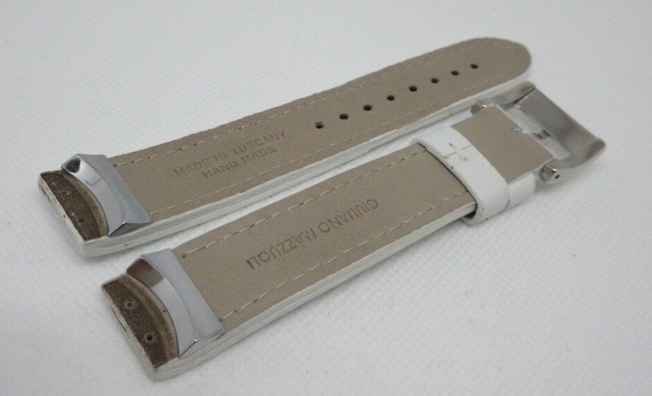 Giuliano Mazzuoli Manometro 18mm White Leather Strap Stainless Steel Buckle