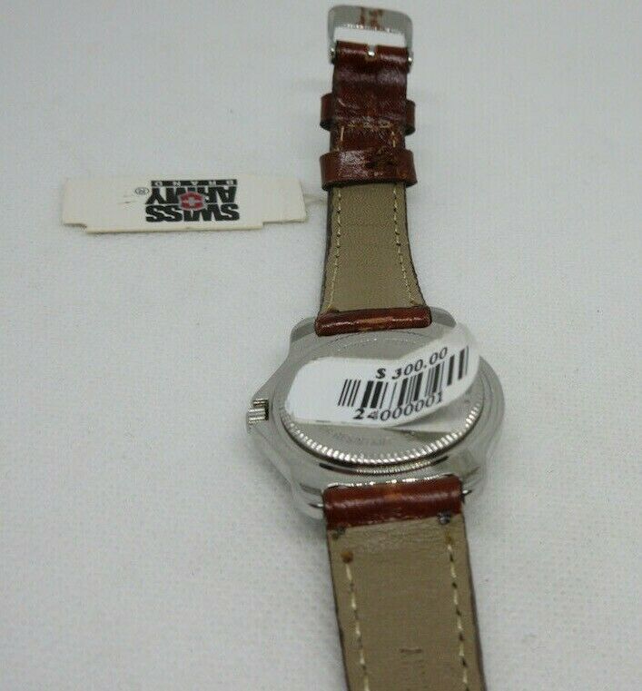 Swiss Army Officer 30mm Ladies Watch Brown Leather Strap OEM Genuine Steel