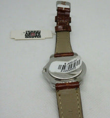 Swiss Army Officer 30mm Ladies Watch Brown Leather Strap OEM Genuine Steel