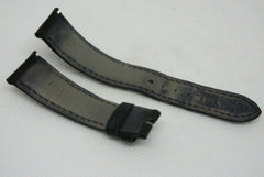 Patek Philippe 19mm Black Alligator Strap OEM Genuine Grey Stitch