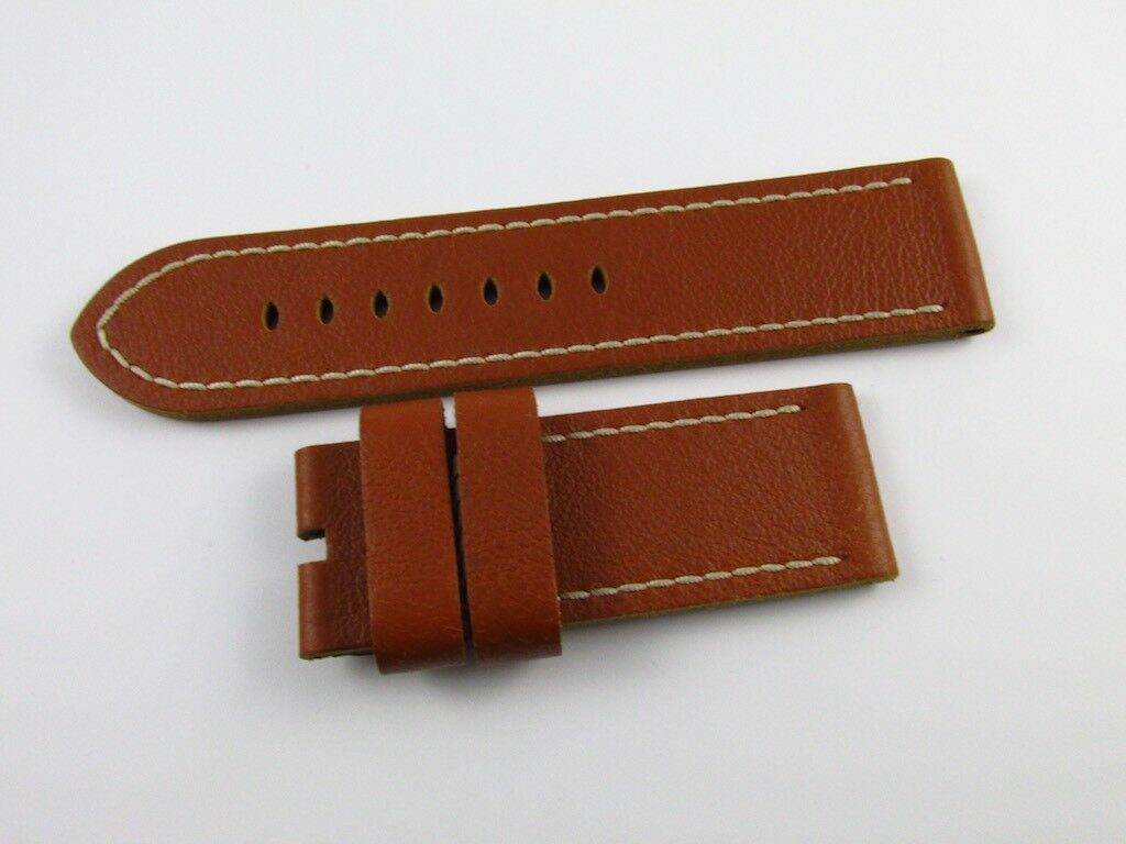 New Panerai 26mm Brown Vintage Calf Leather Strap OEM