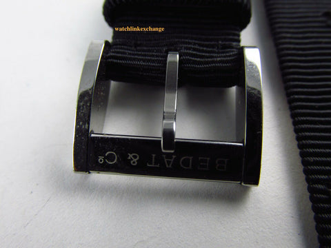 Bedat & Co. 14mm Black Silk Grosgrain Strap Stainless Steel Buckle OEM