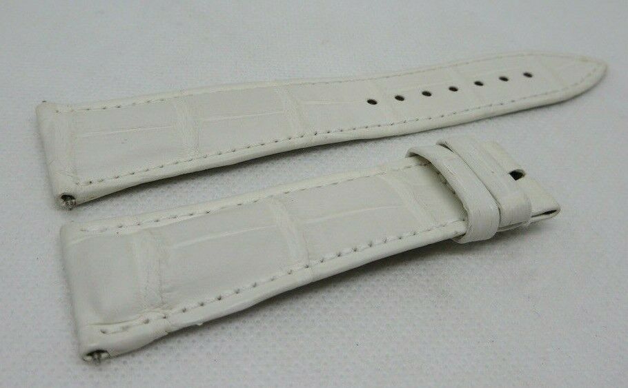 New Franck Muller 22mm White Alligator Strap OEM Genuine