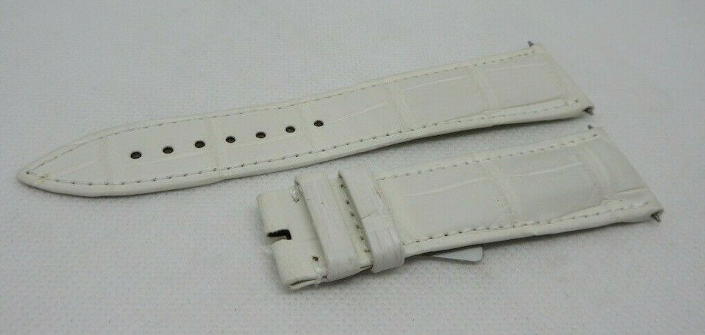 New Franck Muller 22mm White Alligator Strap OEM Genuine
