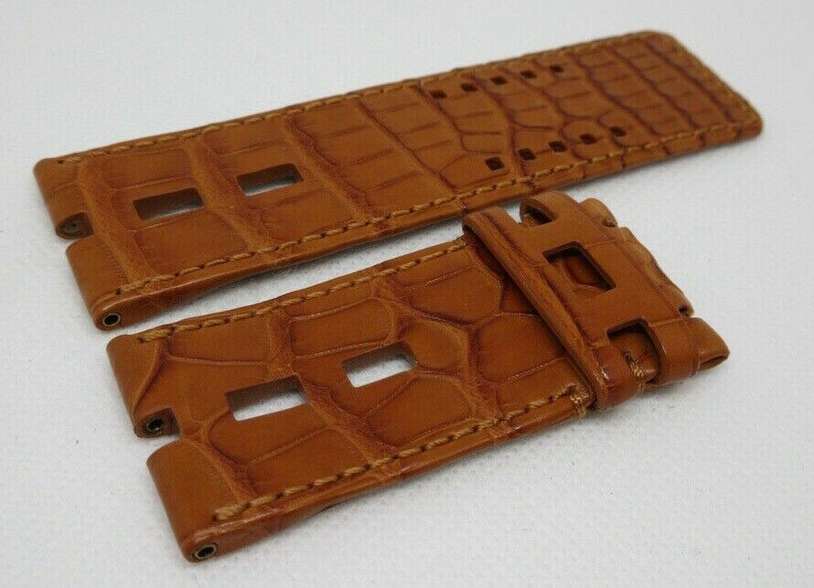 New Roger Dubuis T26 28mm Brown Alligator Strap OEM Genuine