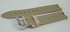 New Baume Mercier 14mm Pink Lizard Strap Stainless Steel Buckle OEM Leather