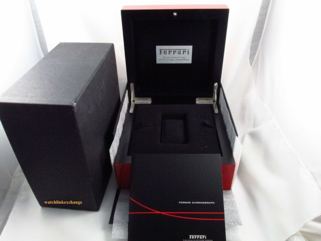 Panerai Ferrari Triple Watch Box Set Manual Red OEM Ferrari Chronograph