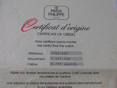 Patek Philippe Certificate Of Origin Lady Nautilus 4700 / 002 Wallet Manual