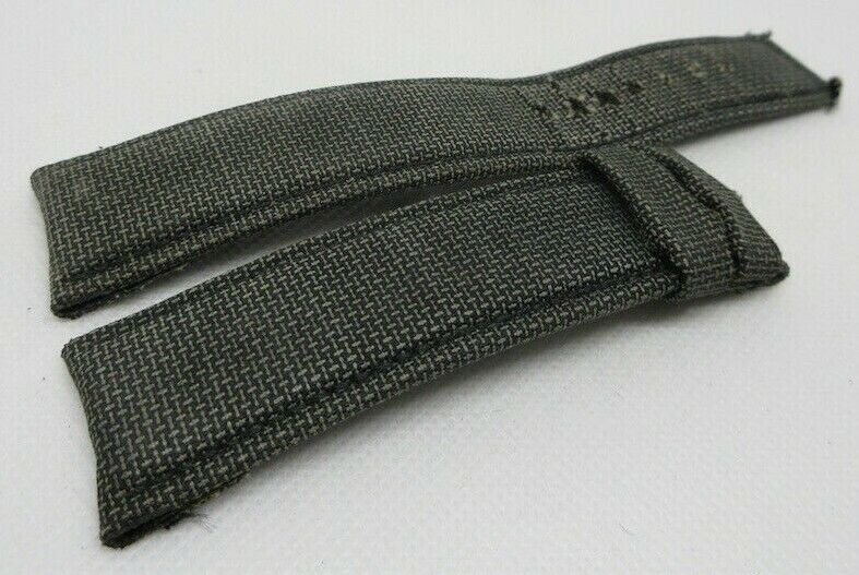 Audemars Piguet Leather Strap 25mm Grey Green Canvas OEM Genuine