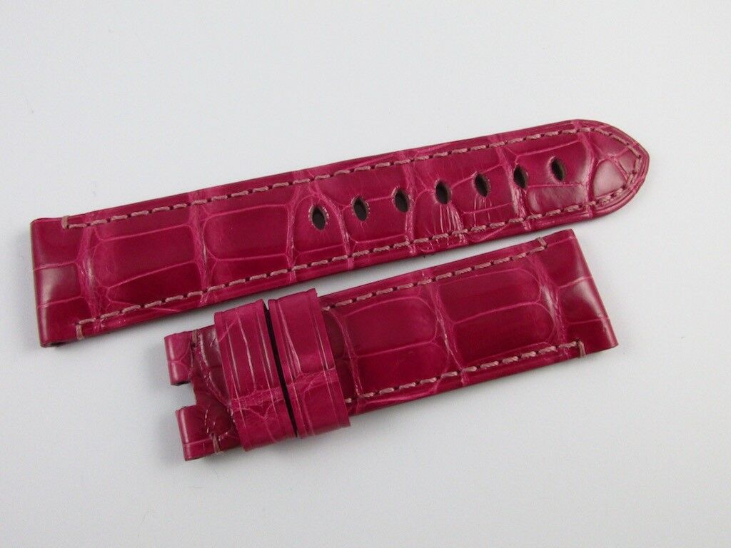 New Panerai 22mm Pink Alligator Strap OEM