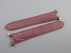 New Cartier Pasha 17mm Pink Alligator Strap 18k White Gold Pushers OEM