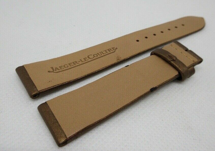 Jaeger LeCoultre 17mm Brown Satin Leather Strap OEM Fabric