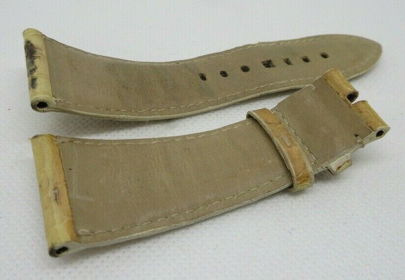 Cartier Tank Divan Yellow Alligator Strap 28mm OEM Genuine