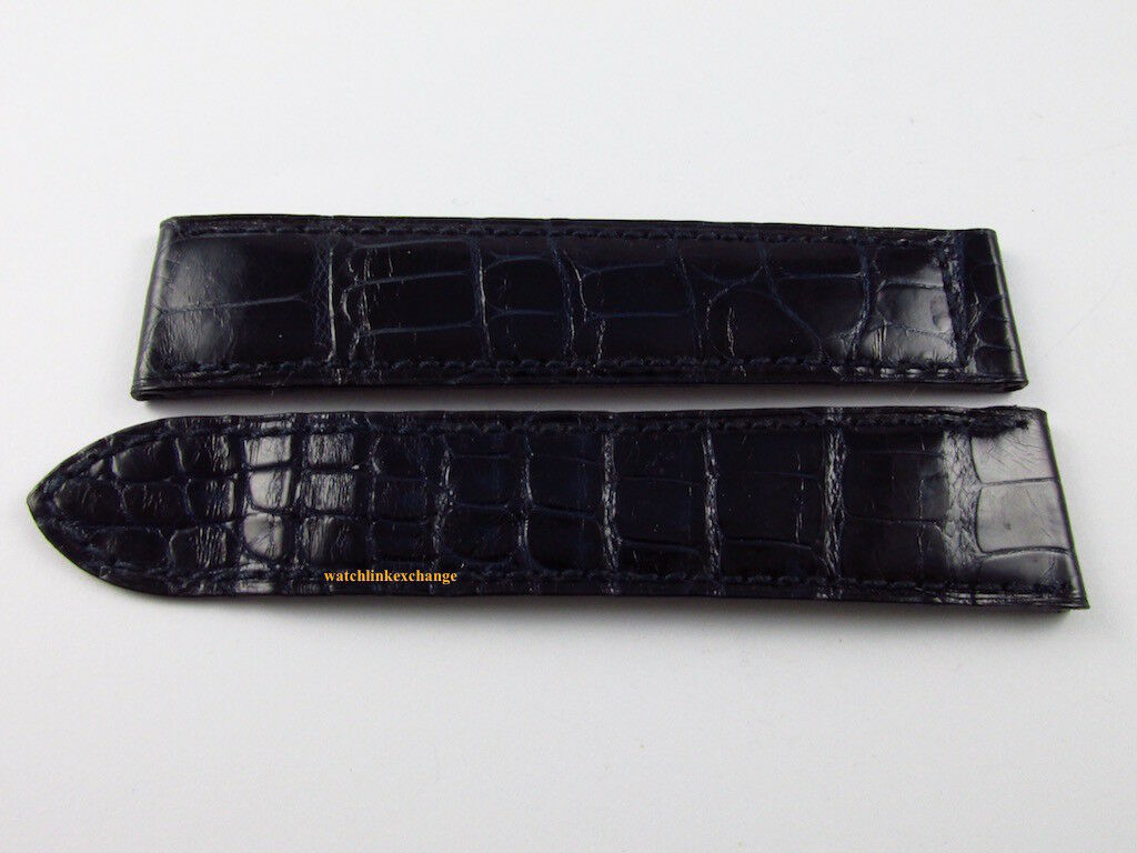 Cartier 20mm Navy Blue Alligator Strap OEM Bag