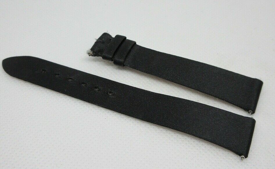 Camille Fournet 16mm Black Satin Leather Strap