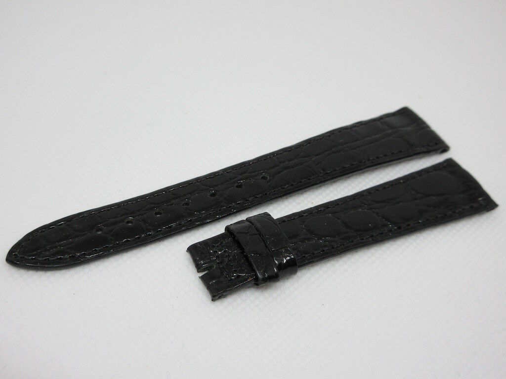 New Concord 18mm Black Alligator Strap OEM
