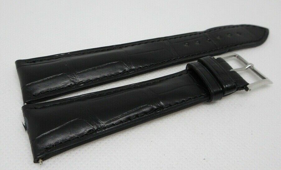 Camille Fournet 21mm Black Alligator Strap Buckle Genuine
