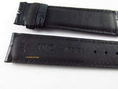New IWC 20mm Navy Blue Alligator Strap OEM XL