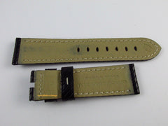 New Panerai 22mm Black Riva Rivetta Leather Strap OEM
