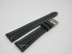 New Tag Heuer 15mm Green Leather Strap Steel Buckle