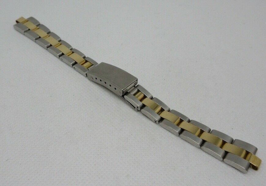 Stainless Steel 18k Gold Watch Bracelet Italian Aftermarket