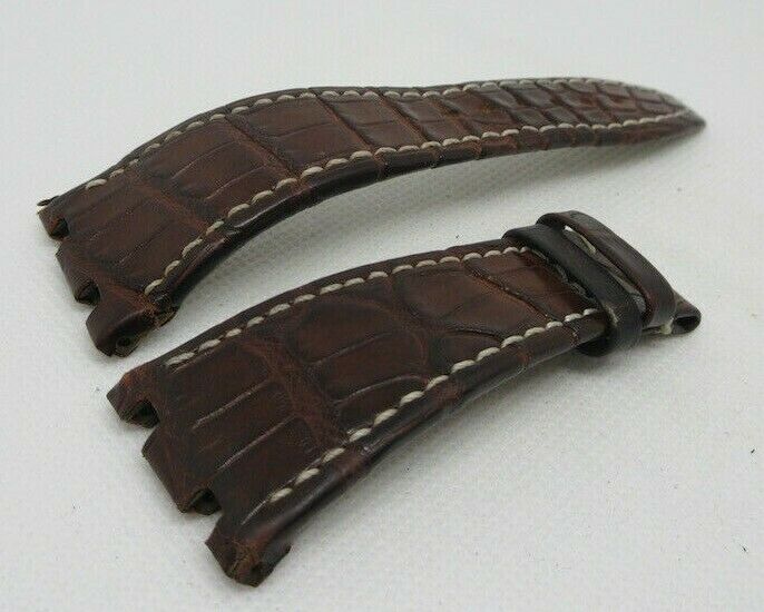 Audemars Piguet 28mm Brown Alligator Strap OEM Genuine for Royal Oak Offshore