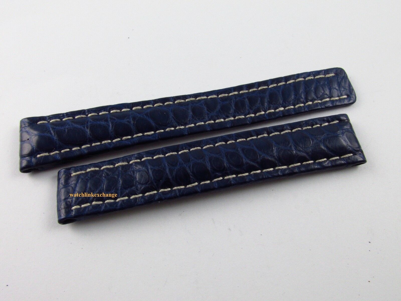 New Breitling 15mm Blue Alligator Strap 539P OEM