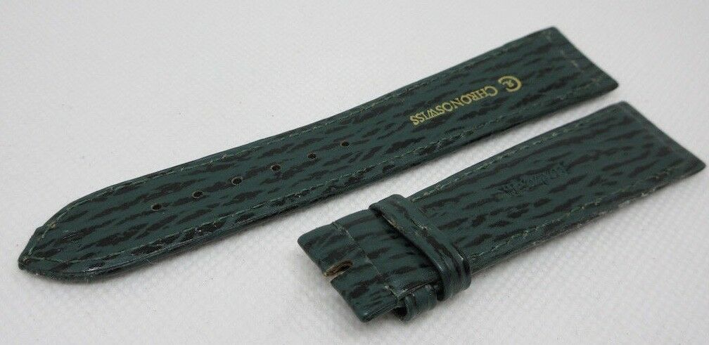 New Chronoswiss 20mm Green Sharkskin Strap OEM