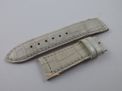 Jaeger LeCoultre 17mm White Alligator Strap OEM Short Size