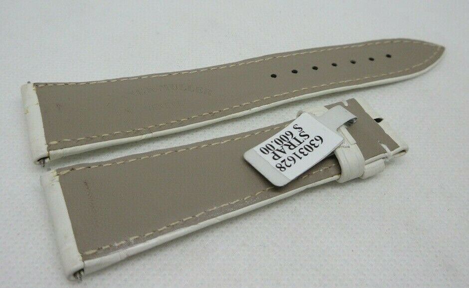 New Franck Muller 22mm White Alligator Strap OEM Genuine