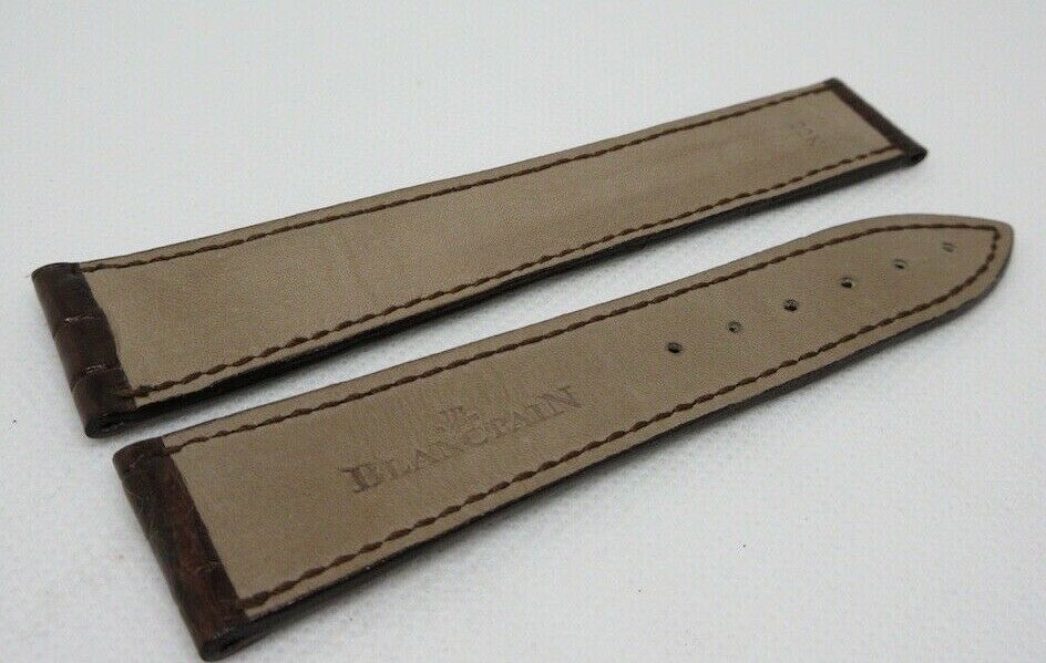 New Blancpain 22mm Brown Alligator Strap OEM Genuine XL