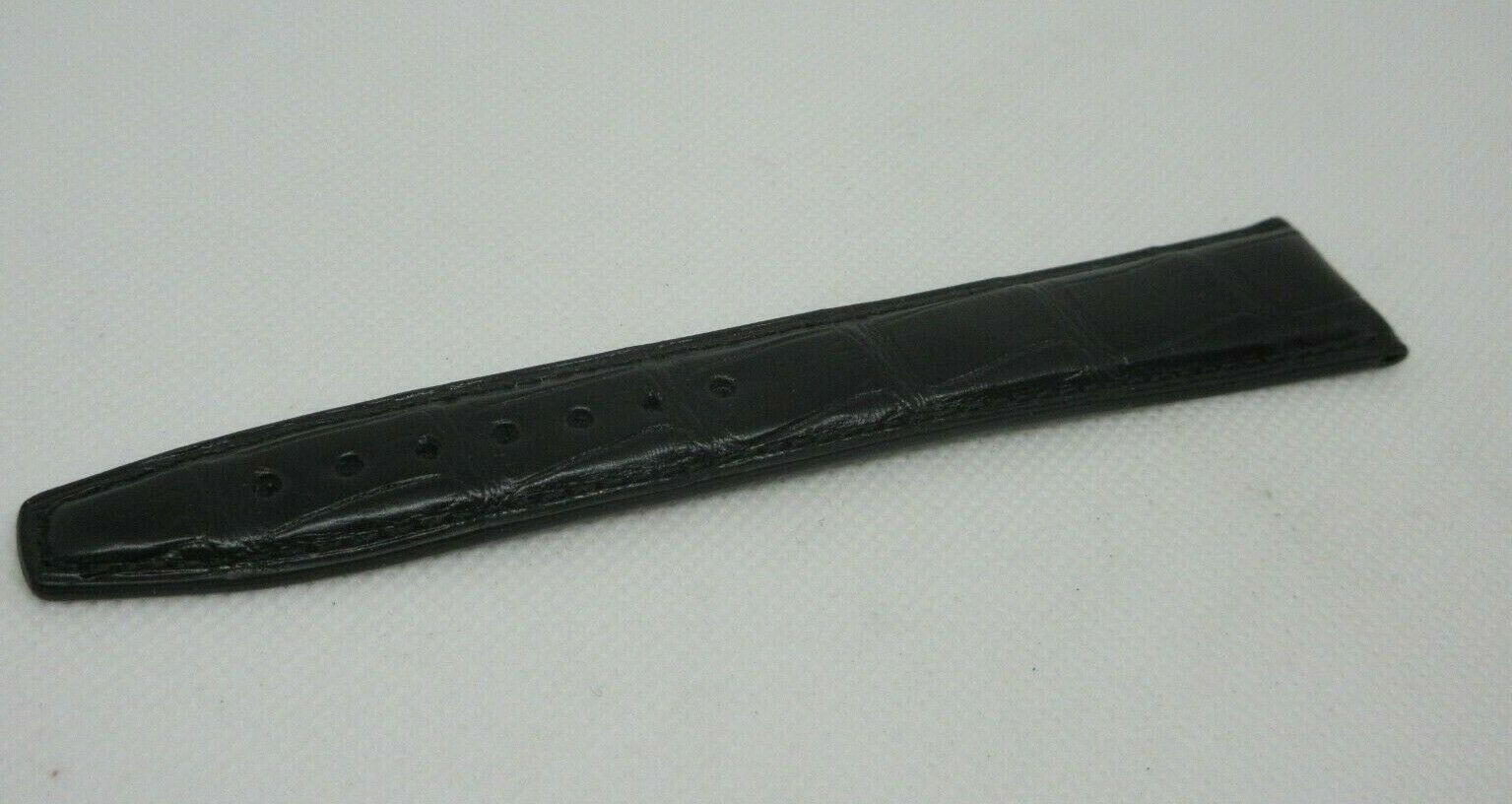New IWC 22mm Black Alligator Strap OEM Genuine 1 Piece