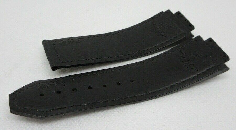 Hublot Big Bang Black Gummy Alligator Strap OEM Genuine for 44mm