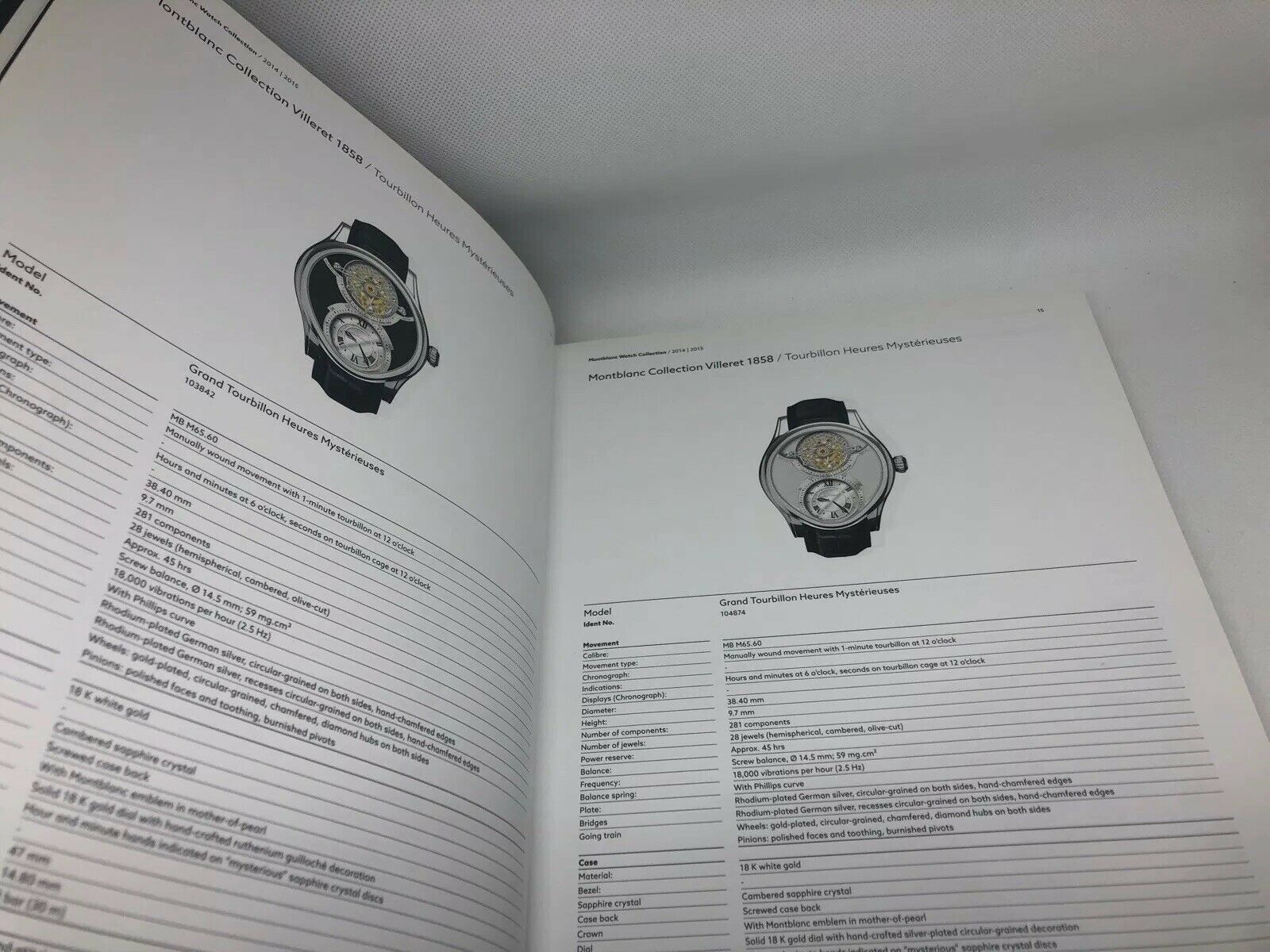 Montblanc Watch Manual Guide Hardcover Book 2014 2015