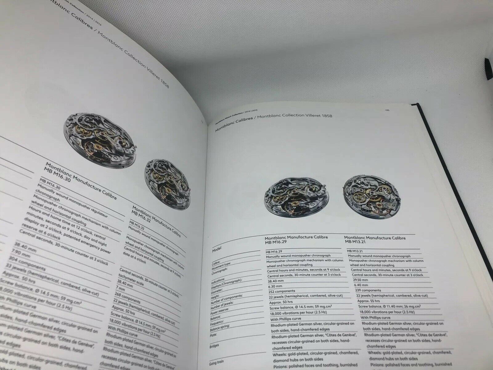 Montblanc Watch Manual Guide Hardcover Book 2014 2015