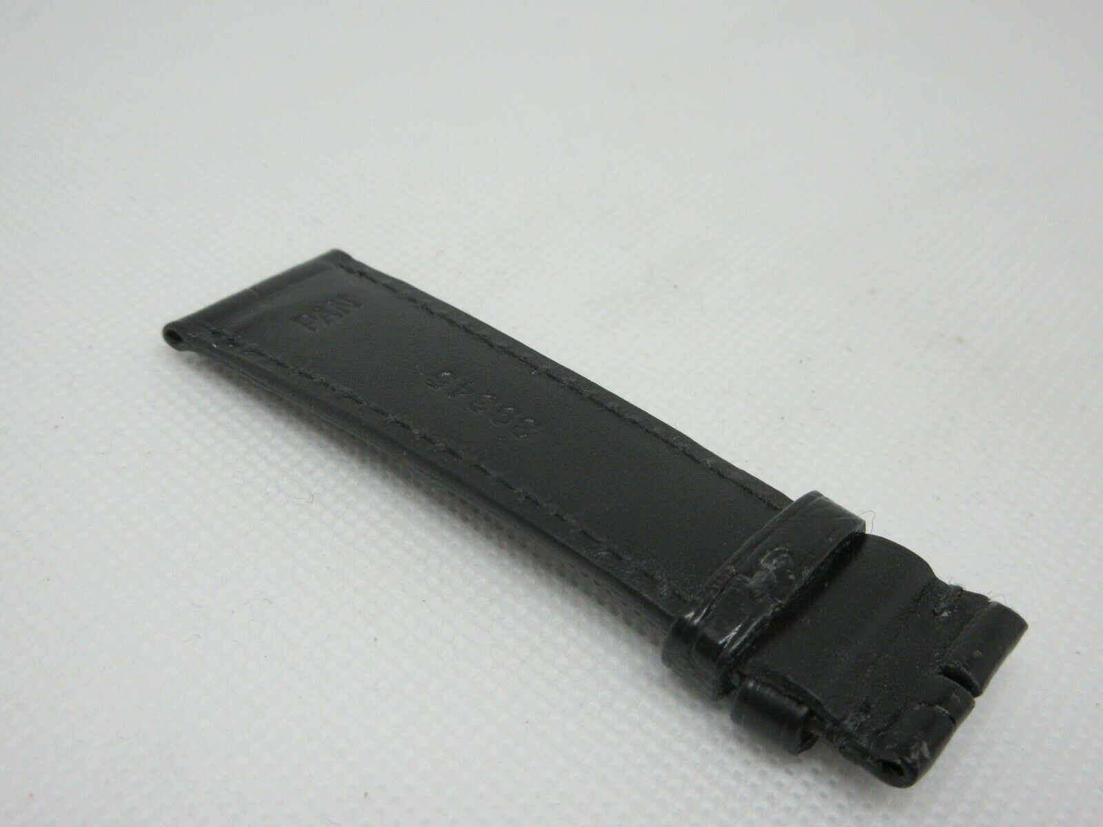 New IWC 21mm Black Alligator Strap OEM Genuine 1 Piece