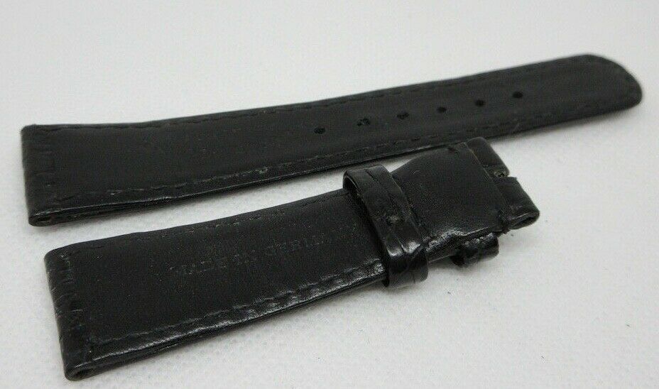 A. Lange & Sohne 19mm Black Glossy Alligator Strap OEM