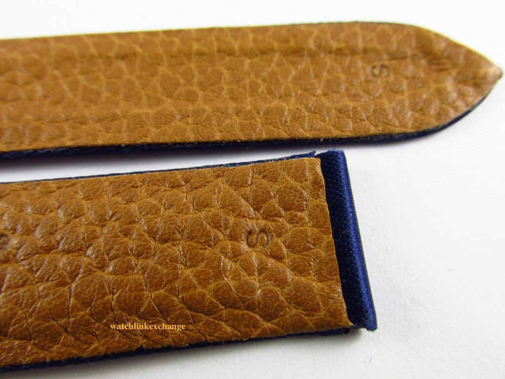 New Bedat & Co. 19mm Navy Blue Silk Leather Strap OEM Short Size