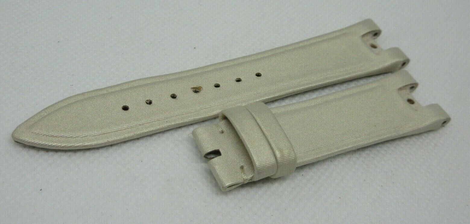 New Ulysse Nardin Strap Satin Leather 18mm OEM Genuine Beige Tan Fabric