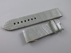New Cartier 20mm White Pearl Alligator Strap OEM
