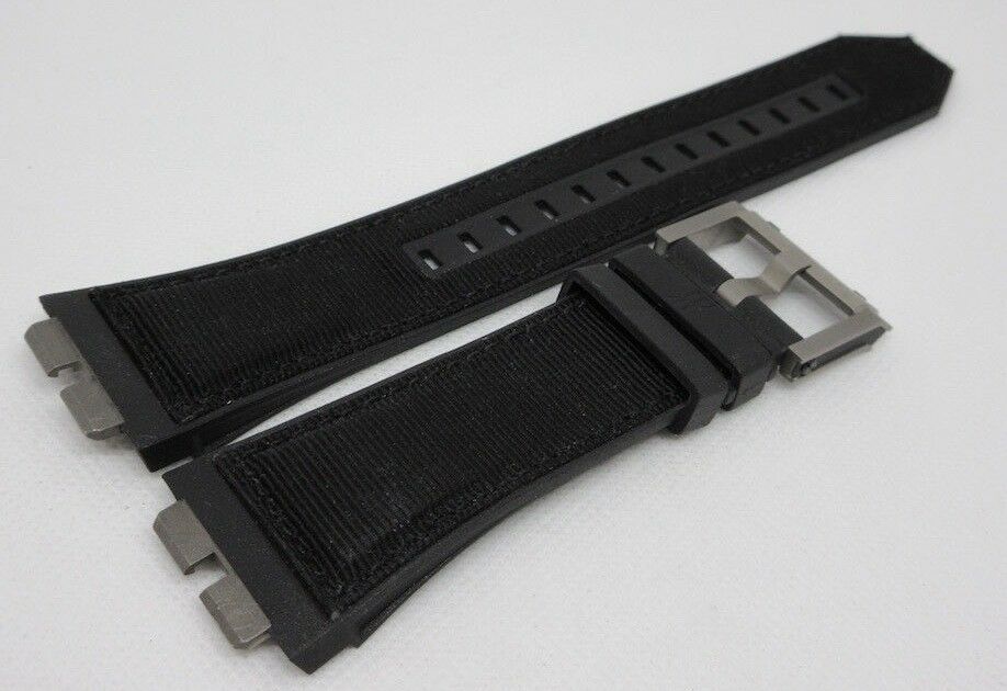 New Hublot Black Rubber Nylon Strap Titanium Buckle King Power Oceanographic OEM