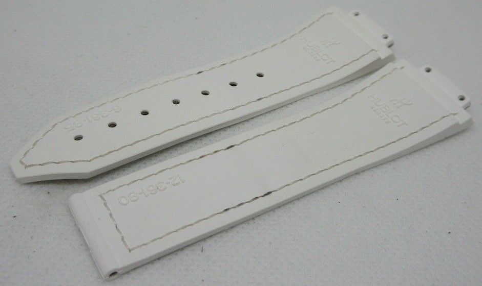 Hublot White Gummy Alligator Strap for Big Bang 38mm OEM Genuine