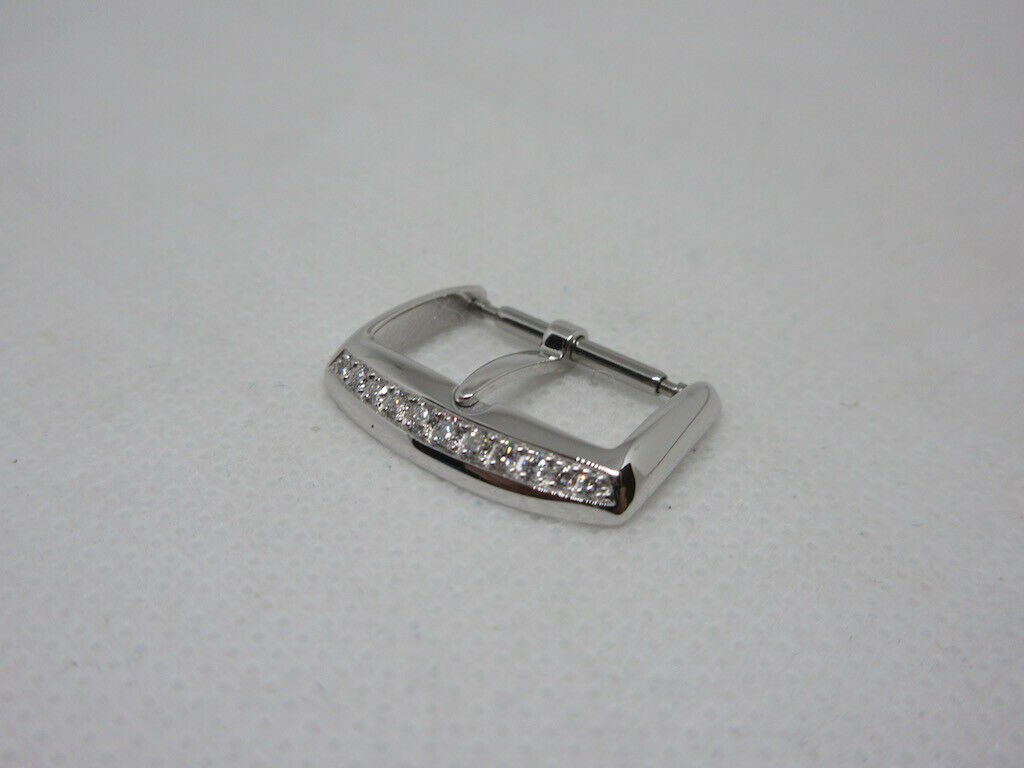 New Franck Muller 16mm 18k White Gold Diamond Tang Buckle OEM Genuine