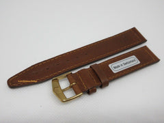 New Tag Heuer 17mm Brown Leather Strap Buckle