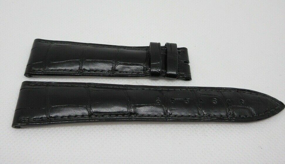 New Blancpain 22mm Black Alligator Strap OEM Genuine