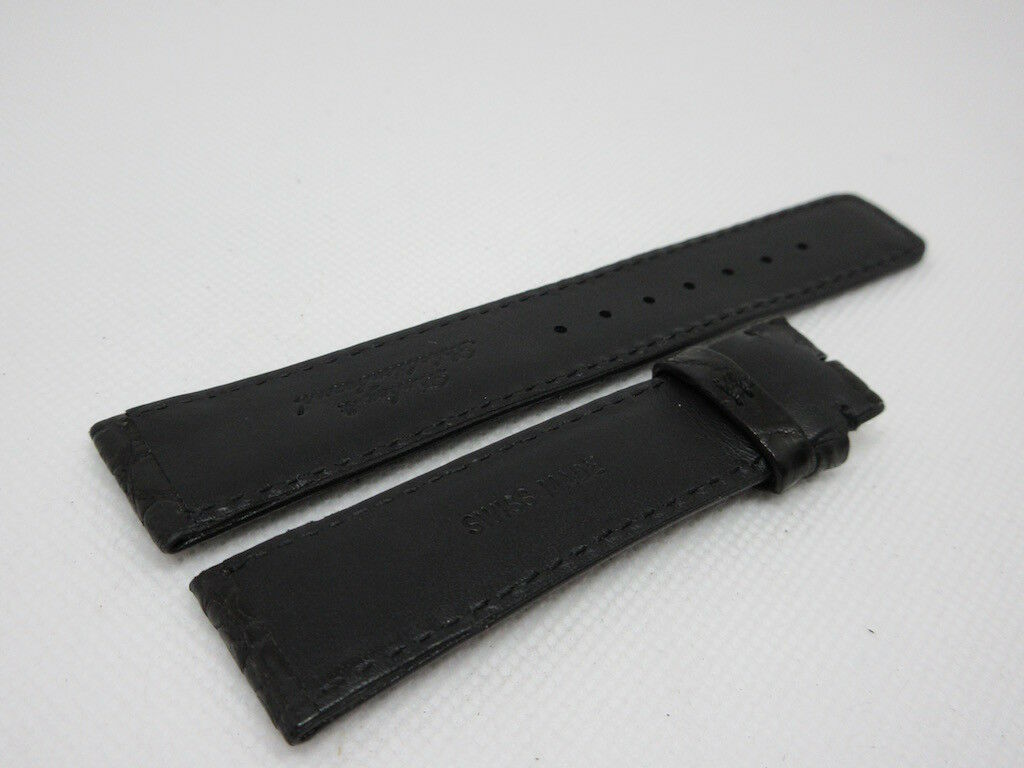 New Dubey Schaldenbrand 20mm Black Alligator Strap