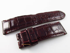 Panerai 23mm Burgundy Alligator Strap OEM for Radiomir 42mm Pin Buckle A Series
