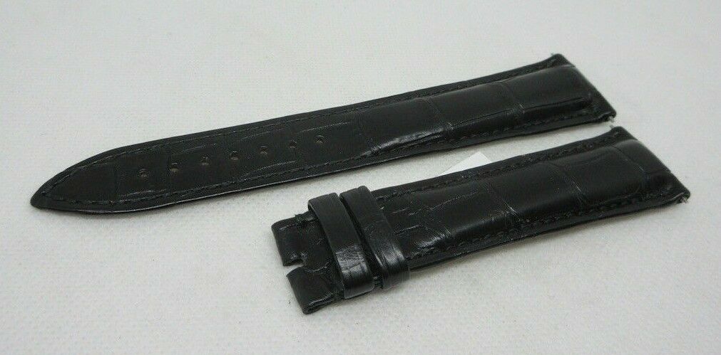 New Franck Muller 22mm Black Alligator Strap OEM Genuine XL Length