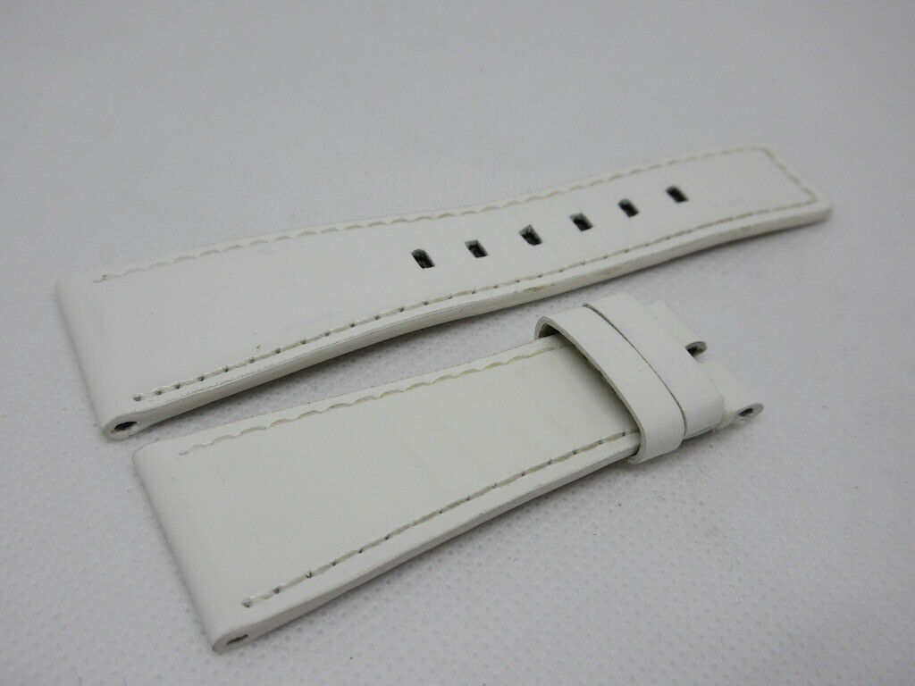 Bell & Ross 24mm White Leather Strap Glossy OEM