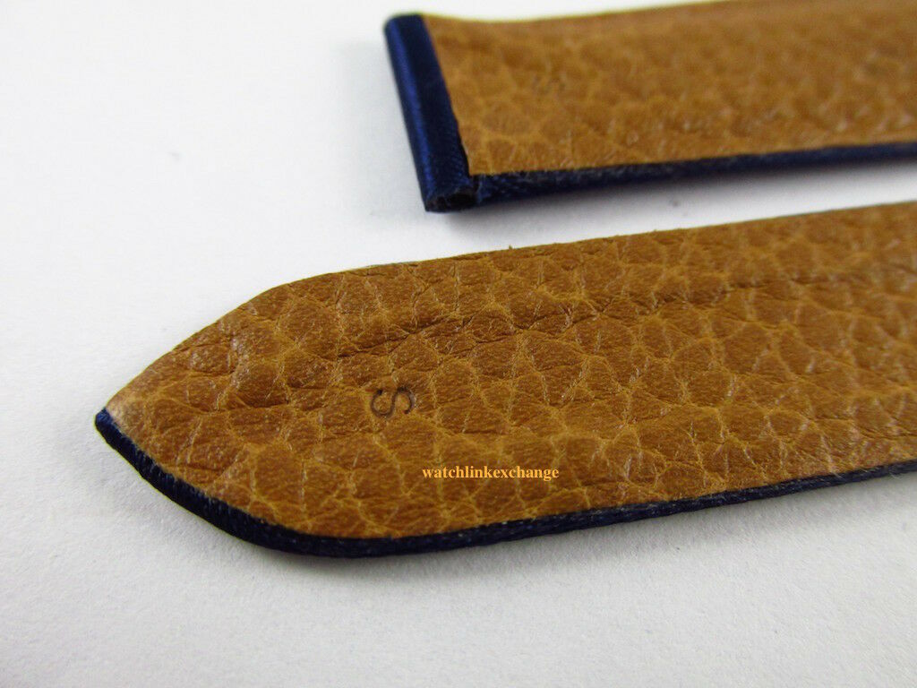 New Bedat & Co. 19mm Navy Blue Silk Leather Strap OEM Short Size
